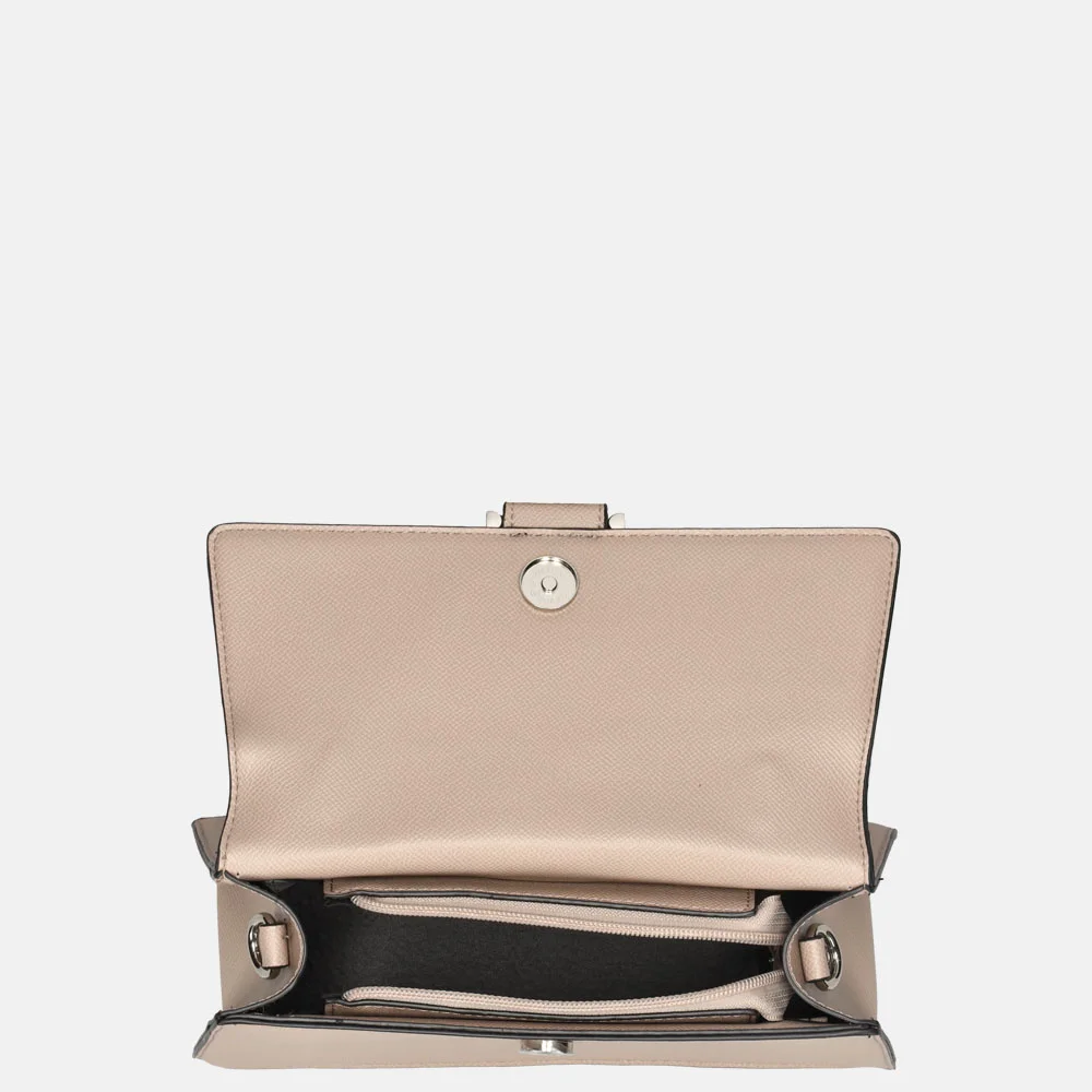 Flora & Co Saffiano crossbody tas taupe | 018929-Taupe